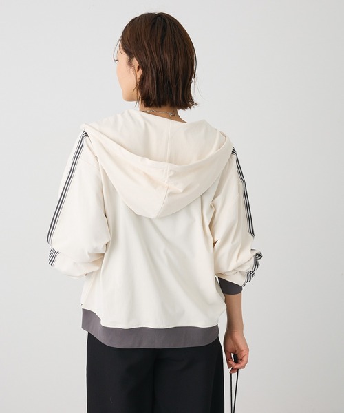 CRAFT STANDARD BOUTIQUE（クラフトスタンダードブティック）の「軽量/接触冷感/UVカット トラックパーカー（パーカー・レディース・ブラック/アイボリー/チャコールグレー/ベージュ/ネイビー/カーキ・S/L/M）」の18枚目の写真