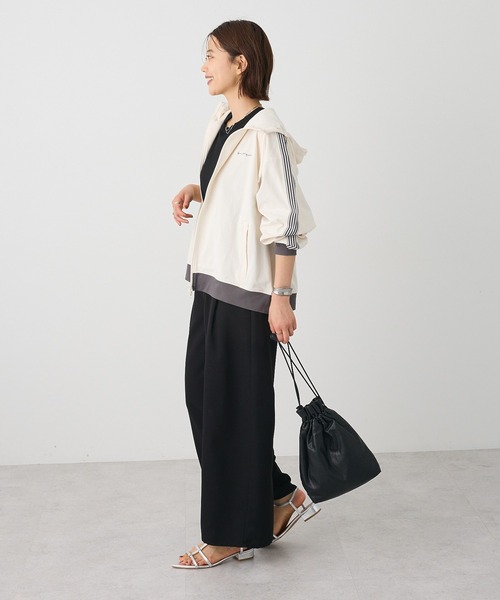 CRAFT STANDARD BOUTIQUE（クラフトスタンダードブティック）の「軽量/接触冷感/UVカット トラックパーカー（パーカー・レディース・ブラック/アイボリー/チャコールグレー/ベージュ/ネイビー/カーキ・S/L/M）」の21枚目の写真