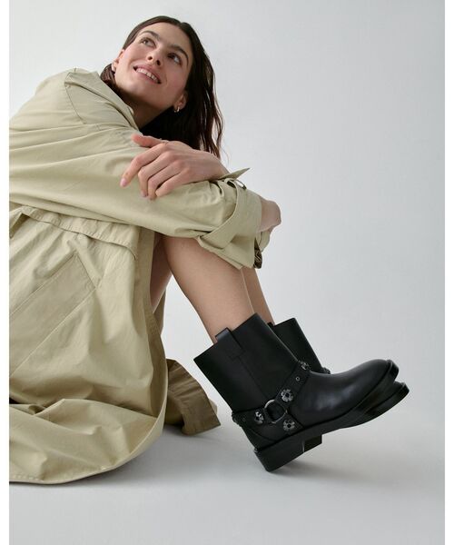 スペード フラワー スタッズ モト ブーツ（ブーツ）｜kate spade new