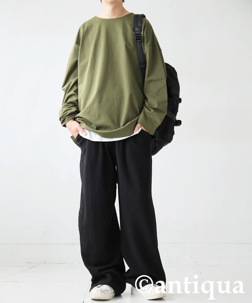 antiqua(アンティカ)の「ワッフルワイドパンツ(その他パンツ・レディース・ブラック/グレー・MEDIUM/LARGE)」の11枚目の写真