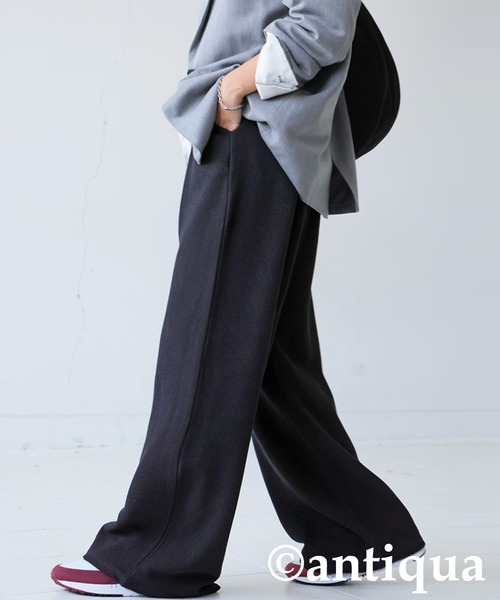 antiqua(アンティカ)の「ワッフルワイドパンツ(その他パンツ・レディース・ブラック/グレー・MEDIUM/LARGE)」の19枚目の写真