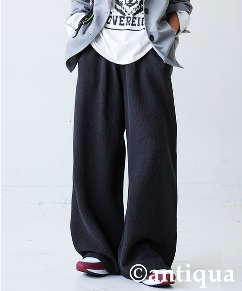 antiqua(アンティカ)の「ワッフルワイドパンツ(その他パンツ・レディース・ブラック/グレー・MEDIUM/LARGE)」の22枚目の写真