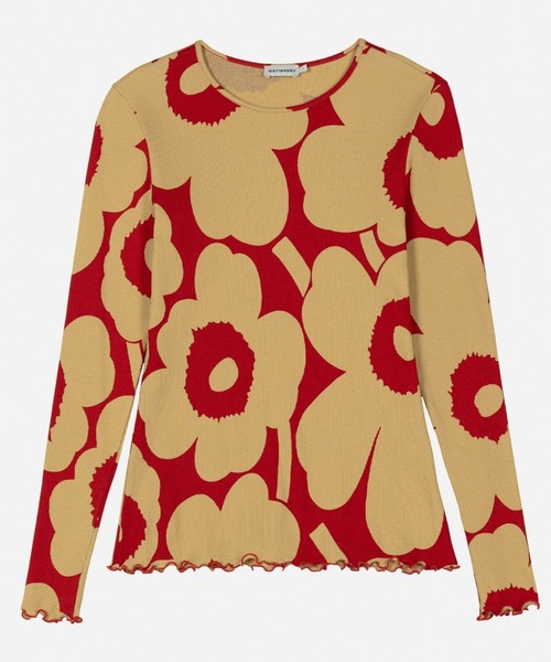 marimekko(マリメッコ)の「Floraali Unikko / shirt(Tシャツ/カットソー・レディース・レッド/ライトグレー・LARGE/SMALL/X-SMALL/MEDIUM)」の11枚目の写真
