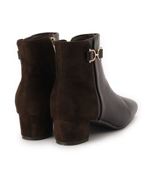 grove（グローブ）の「【人間工学/優しい履き心地】メタルビットショートブーツ（ブーツ・レディース・ブラック/ダークブラウン系/ベージュ系・M/L/S）」の6枚目の写真