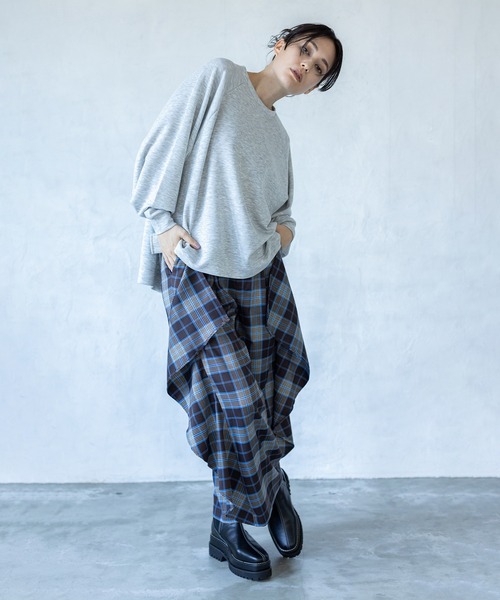 OSMOSIS（オズモーシス）の「チェックカスケードパンツ（その他パンツ・レディース・ブルー/グリーン/ブラック・ONE SIZE）」の16枚目の写真