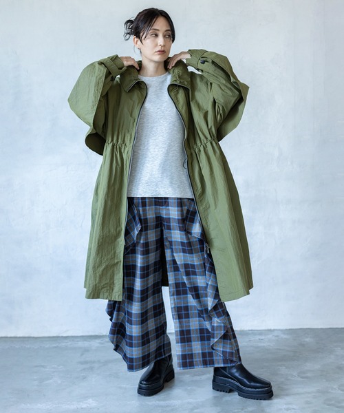 OSMOSIS（オズモーシス）の「チェックカスケードパンツ（その他パンツ・レディース・ブルー/グリーン/ブラック・ONE SIZE）」の18枚目の写真