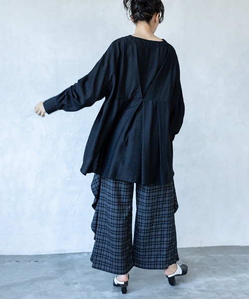 OSMOSIS（オズモーシス）の「チェックカスケードパンツ（その他パンツ・レディース・ブルー/グリーン/ブラック・ONE SIZE）」の22枚目の写真