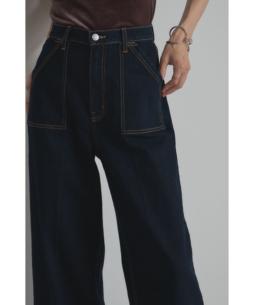 &. NOSTALGIA(アンドドットノスタルジア)の「ロールアップデニム(デニムパンツ・レディース・インディゴブルー/ライトブルー・S/M)」の6枚目の写真