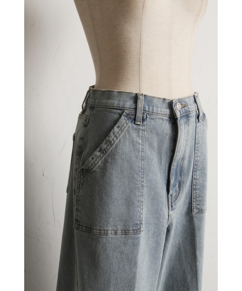 &. NOSTALGIA(アンドドットノスタルジア)の「ロールアップデニム(デニムパンツ・レディース・インディゴブルー/ライトブルー・S/M)」の22枚目の写真