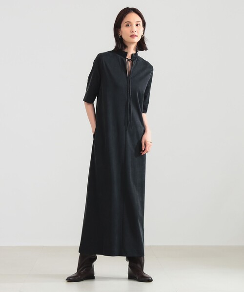 Demi-Luxe BEAMS（デミルクス ビームス）の「2WAY キュプラ カットワンピース［手洗い可］（ワンピース・レディース・ブラウン/ブラック・38/36）」の4枚目の写真