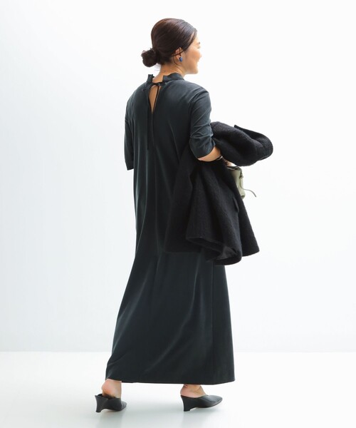 Demi-Luxe BEAMS（デミルクス ビームス）の「2WAY キュプラ カットワンピース［手洗い可］（ワンピース・レディース・ブラウン/ブラック・38/36）」の10枚目の写真