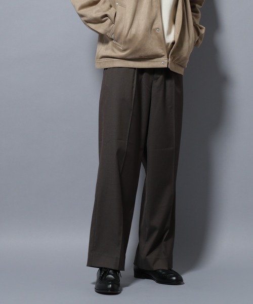 DELEGANTEエアリーサキソニー/CHK/ST ストレートFITパンツ