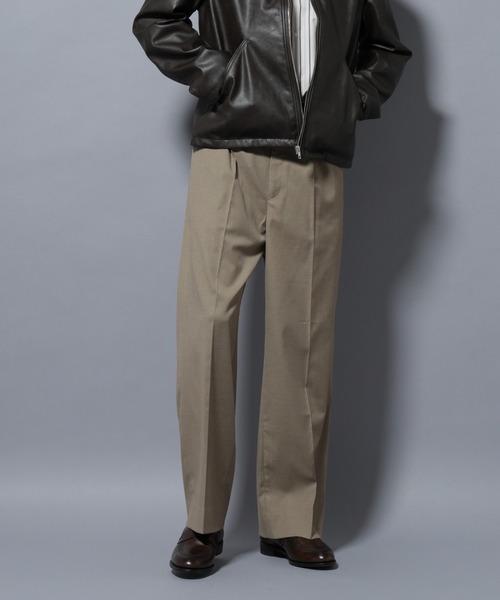 DELEGANTEエアリーサキソニー/CHK/ST ストレートFITパンツ