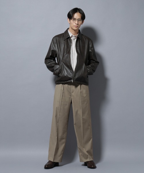 NANO universe（ナノユニバース）の「DELEGANTEエアリーサキソニー/CHK/ST ストレートFITパンツ(セットアップ可)（スラックス・メンズ・ブラウン/ベージュ/その他1/その他2/その他3/チャコール・M/L）」の15枚目の写真