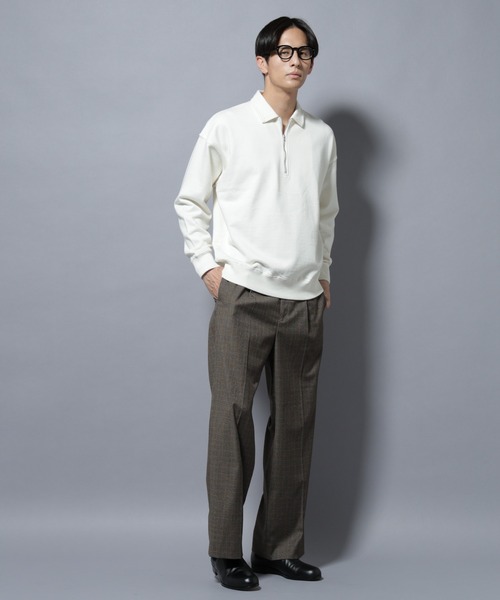 DELEGANTEエアリーサキソニー/CHK/ST ストレートFITパンツ