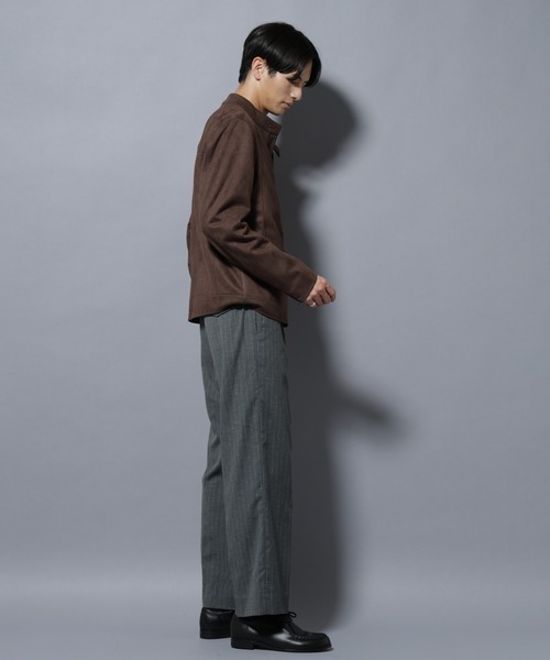 セール】DELEGANTEエアリーサキソニー/CHK/ST ストレートFITパンツ