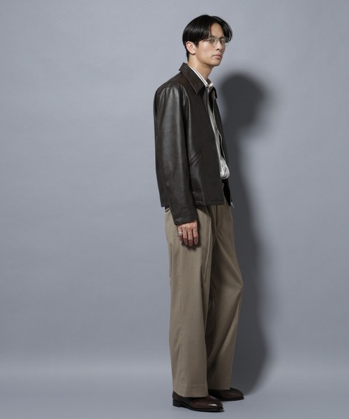 NANO universe（ナノユニバース）の「DELEGANTEエアリーサキソニー/CHK/ST ストレートFITパンツ(セットアップ可)（スラックス・メンズ・ブラウン/ベージュ/その他1/その他2/その他3/チャコール・M/L）」の19枚目の写真