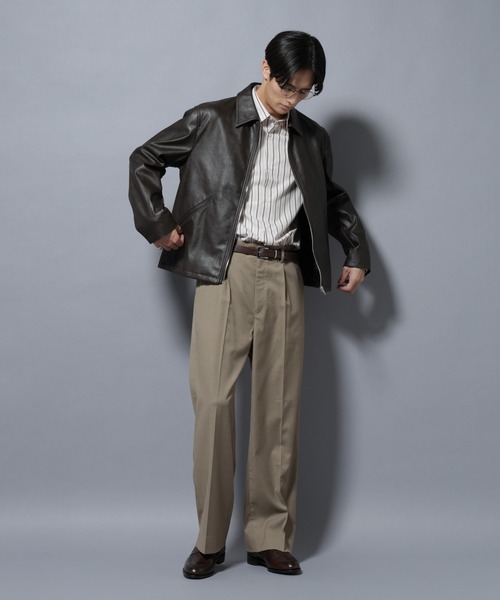 NANO universe（ナノユニバース）の「DELEGANTEエアリーサキソニー/CHK/ST ストレートFITパンツ(セットアップ可)（スラックス・メンズ・ブラウン/ベージュ/その他1/その他2/その他3/チャコール・M/L）」の17枚目の写真