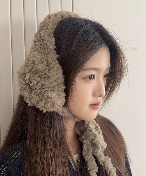 Burner(バーナー)の「【CHI SELECT】もこもこウォームイヤーマフ chi-earmuff-1-13(イヤーマフ・レディース・ブラック/ブラウン/ホワイト/ダークグレー・FREE)」の4枚目の写真