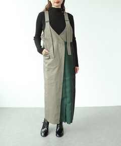 Yukko×Ezick 】Mix material ベルトセットドレス（ドレス）｜Ezick