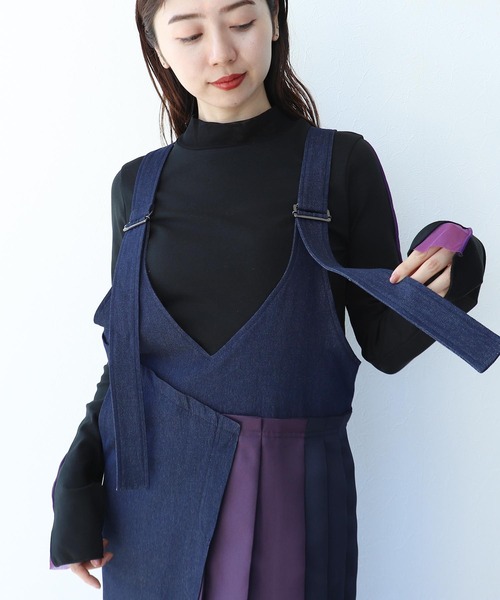 Cepica(セピカ)の「【MARECHAL TERRE / マルシャルテル】プリーツジャンパースカート(ジャンパースカート・レディース・ベージュ/ネイビー・FREE)」の8枚目の写真