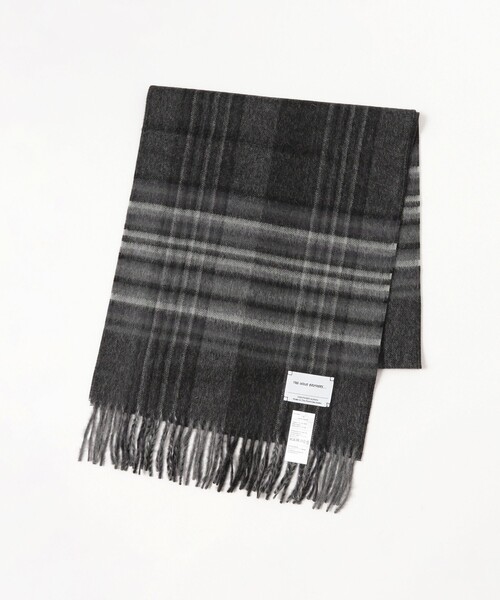 THE INOUE BROTHERS / アルパカ ブラッシュ チェック マフラー 35x180