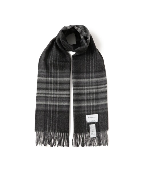 THE INOUE BROTHERS / アルパカ ブラッシュ チェック マフラー 35x180
