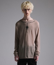 GRANCY | 【GRANCY】Print Design Sheer Knit / プリントデザインシアーニット(ニット/セーター)