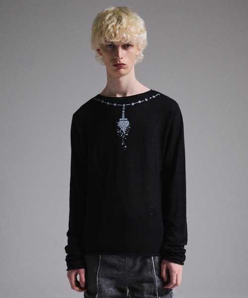 GRANCY（グランシー）の「【GRANCY】Print Design Sheer Knit