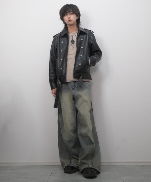 GRANCY】Print Design Sheer Knit / プリントデザインシアーニット