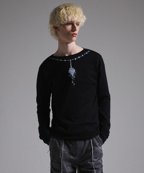 GRANCY（グランシー）の「【GRANCY】Print Design Sheer Knit