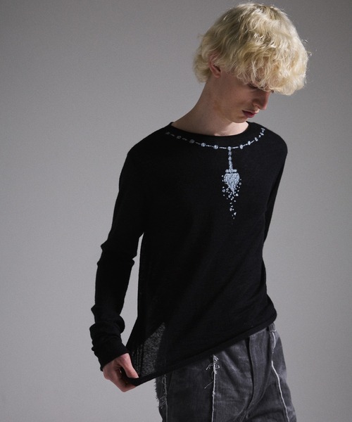 GRANCY（グランシー）の「【GRANCY】Print Design Sheer Knit