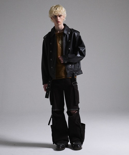 GRANCY】Print Design Sheer Knit / プリントデザインシアーニット