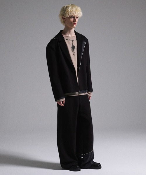 GRANCY】Print Design Sheer Knit / プリントデザインシアーニット