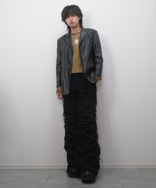 GRANCY】Print Design Sheer Knit / プリントデザインシアーニット