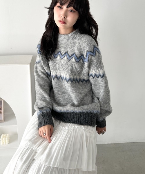 セール】ノルディックニットトップス（ニット/セーター）｜CLEA