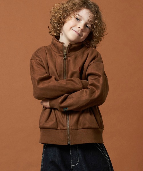 Lee（リー）の「Lee/リー【110-150cm】キッズ スエードフリース ジップアップジャケット（その他アウター・キッズ・チャコールグレー/ブラウン・120/130/140/150/110）」の3枚目の写真