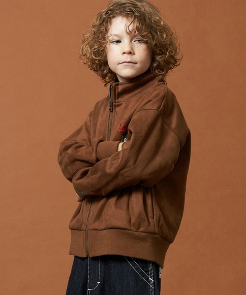 Lee（リー）の「Lee/リー【110-150cm】キッズ スエードフリース ジップアップジャケット（その他アウター・キッズ・チャコールグレー/ブラウン・120/130/140/150/110）」の4枚目の写真
