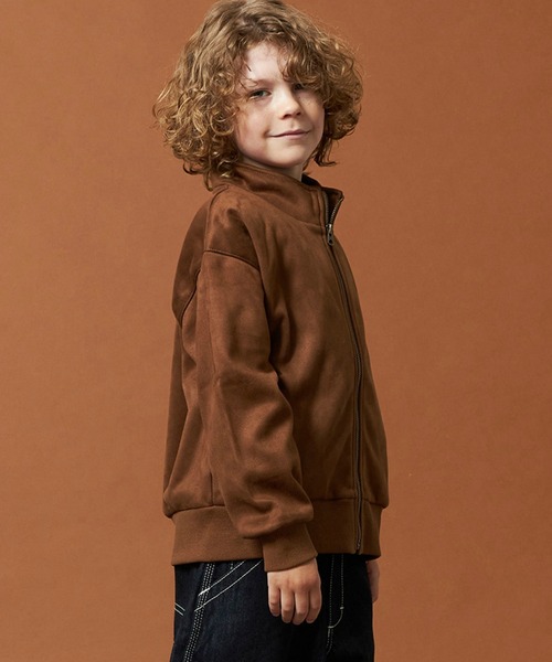 Lee（リー）の「Lee/リー【110-150cm】キッズ スエードフリース ジップアップジャケット（その他アウター・キッズ・チャコールグレー/ブラウン・120/130/140/150/110）」の7枚目の写真