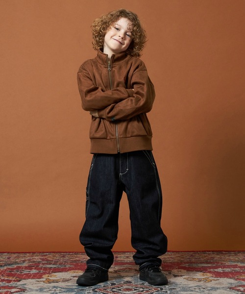 Lee（リー）の「Lee/リー【110-150cm】キッズ スエードフリース ジップアップジャケット（その他アウター・キッズ・チャコールグレー/ブラウン・120/130/140/150/110）」の9枚目の写真