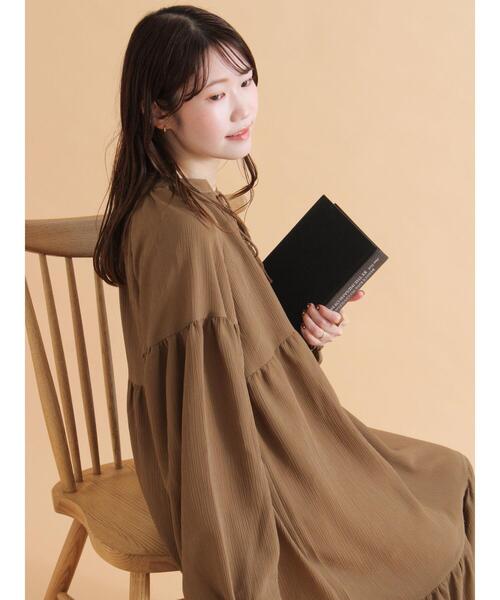 ehka sopo(エヘカソポ)の「ティアードワンピース(ワンピース・レディース・ブラック/ブラウン/キナリ・F)」の7枚目の写真