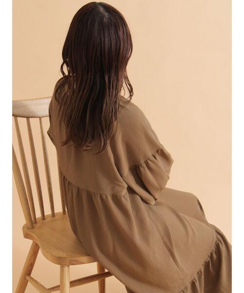 ehka sopo(エヘカソポ)の「ティアードワンピース(ワンピース・レディース・ブラック/ブラウン/キナリ・F)」の8枚目の写真