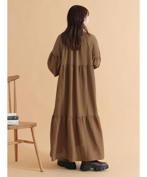 ehka sopo(エヘカソポ)の「ティアードワンピース(ワンピース・レディース・ブラック/ブラウン/キナリ・F)」の15枚目の写真