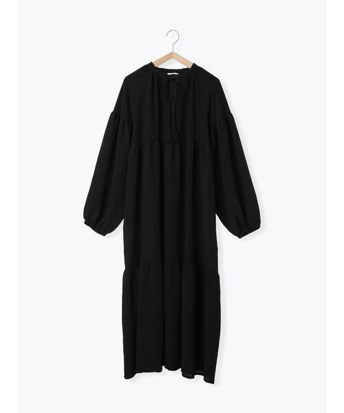 ehka sopo(エヘカソポ)の「ティアードワンピース(ワンピース・レディース・ブラック/ブラウン/キナリ・F)」の18枚目の写真