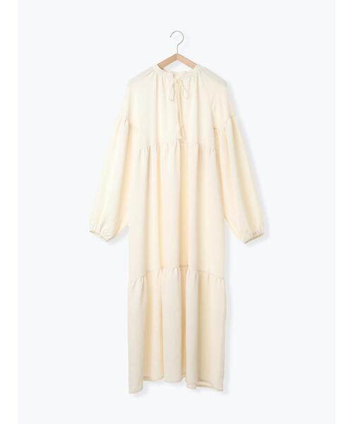 ehka sopo(エヘカソポ)の「ティアードワンピース(ワンピース・レディース・ブラック/ブラウン/キナリ・F)」の20枚目の写真