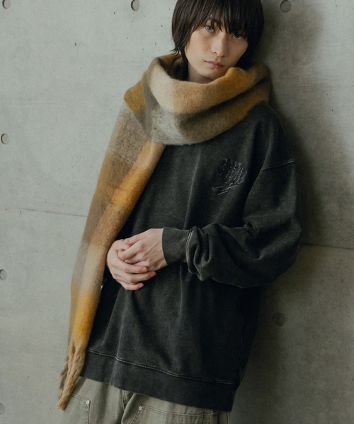 RATTLE TRAP（ラトルトラップ）の「モヘアライクマフラー（マフラー・メンズ・ブラック系その他/ブラック/カーキ/グリーン/ボルドー・7）」の15枚目の写真