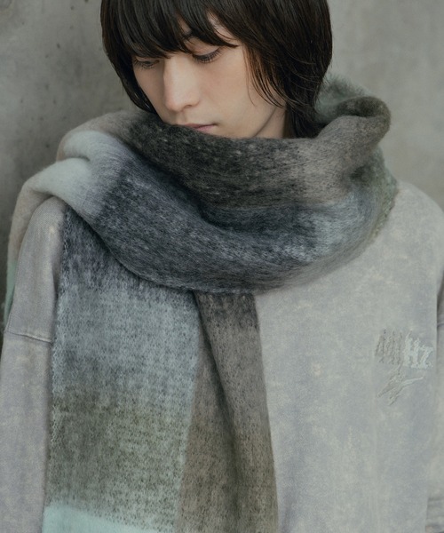 RATTLE TRAP（ラトルトラップ）の「モヘアライクマフラー（マフラー・メンズ・ブラック系その他/ブラック/カーキ/グリーン/ボルドー・7）」の20枚目の写真