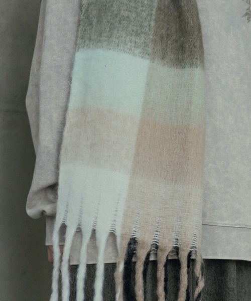 RATTLE TRAP（ラトルトラップ）の「モヘアライクマフラー（マフラー・メンズ・ブラック系その他/ブラック/カーキ/グリーン/ボルドー・7）」の21枚目の写真