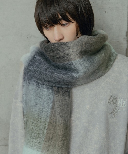 RATTLE TRAP（ラトルトラップ）の「モヘアライクマフラー（マフラー・メンズ・ブラック系その他/ブラック/カーキ/グリーン/ボルドー・7）」の22枚目の写真