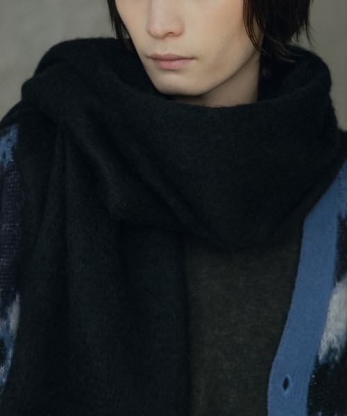 RATTLE TRAP（ラトルトラップ）の「モヘアライクマフラー（マフラー・メンズ・ブラック系その他/ブラック/カーキ/グリーン/ボルドー・7）」の13枚目の写真